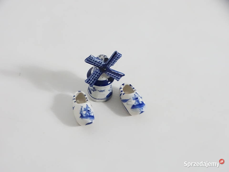 Ceramiczny komplet pamiątkowy z Holandii Wiatrak Pozostałe Biłgoraj