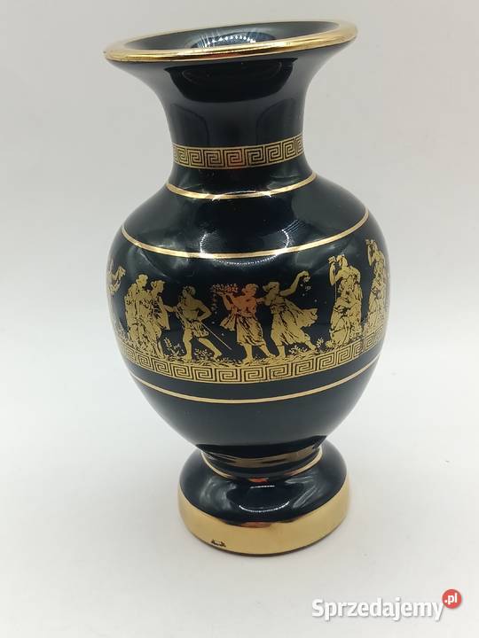 Wazon Grecja czarna ceramika 24 K Zamość