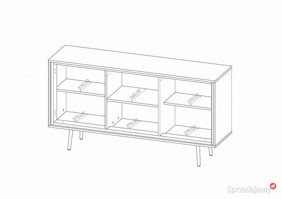 Komoda Tori 150 czarna kaszmir Wieruszów