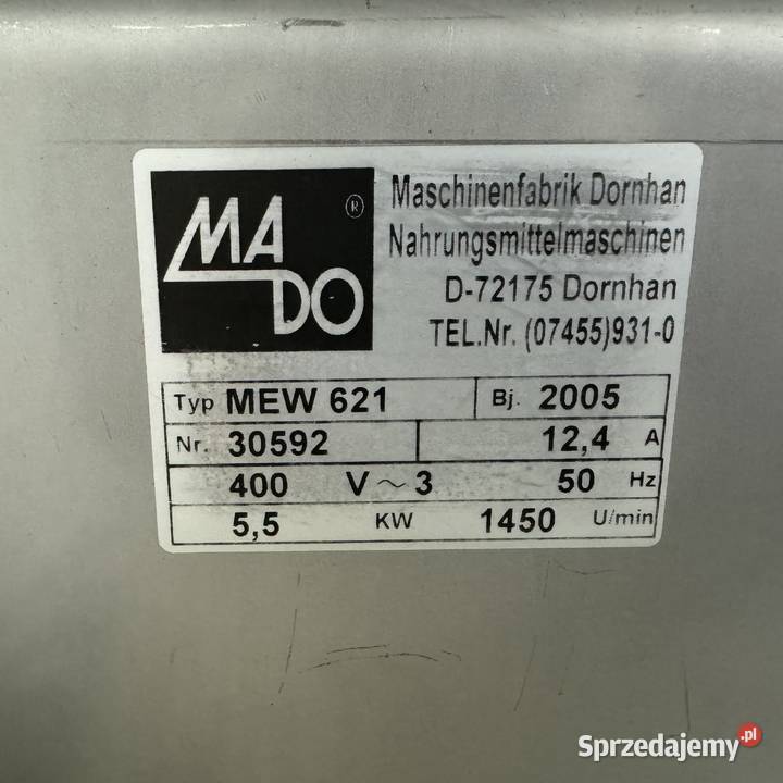 Wilk maszyna do mielenia mieszałka Mado MEW 621 Produkcja Biznes i Przemysł