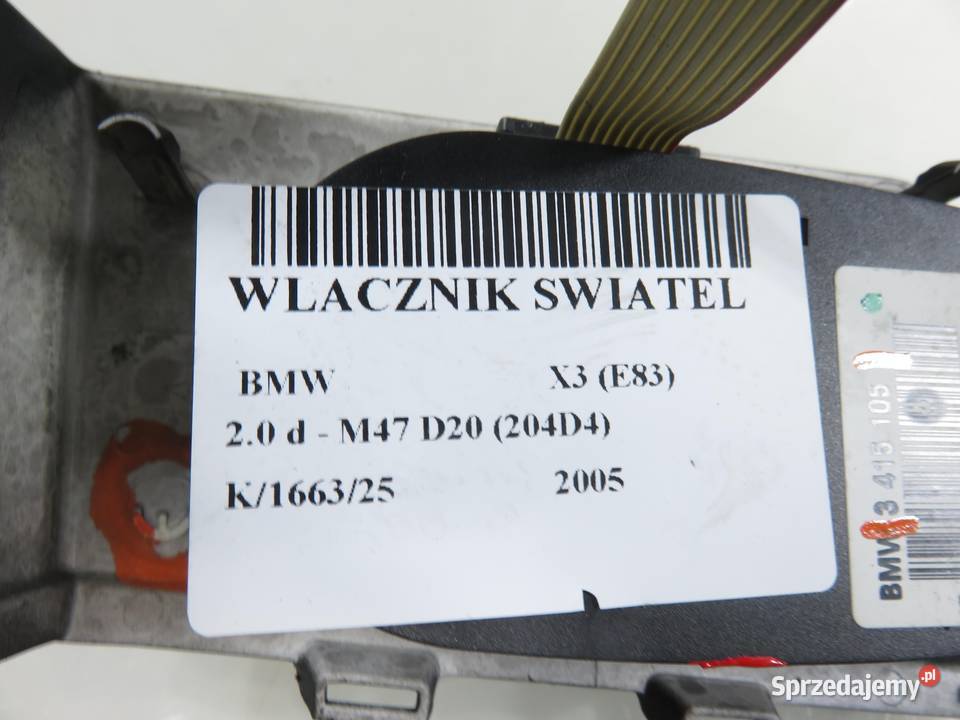WŁĄCZNIK ŚWIATEŁ BMW X3 E83 3415105