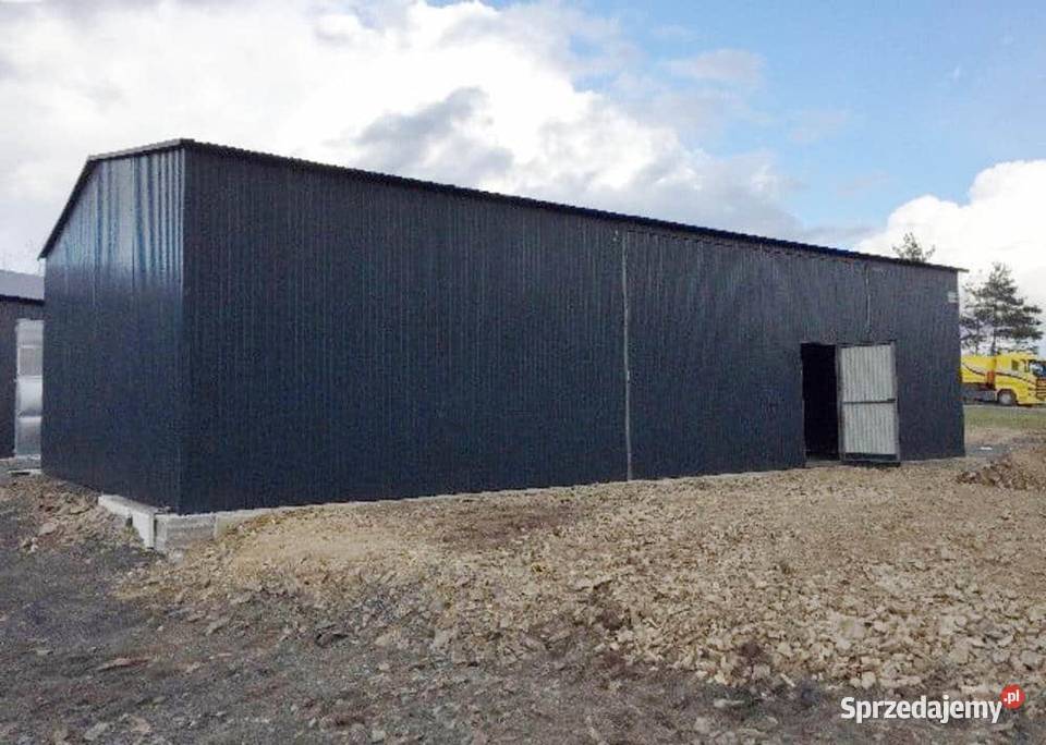 Blaszana montowana hala 158 m czarna Kraków