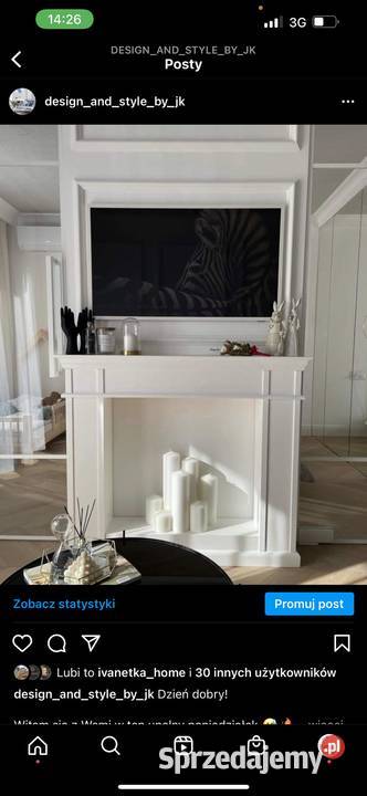 Portal kominkowy atrapa kominka KONSOLA HAMPTONS Wyposażenie wnętrz śląskie Jeleśnia