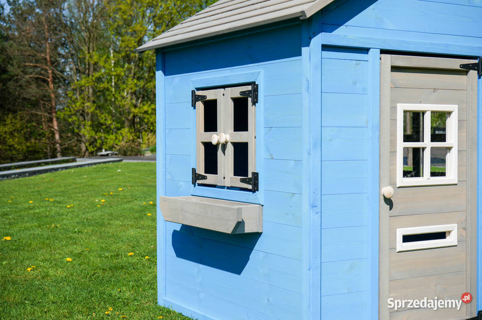 Drewniany domek ogrodowy dzieci Blue Trzemeśnia