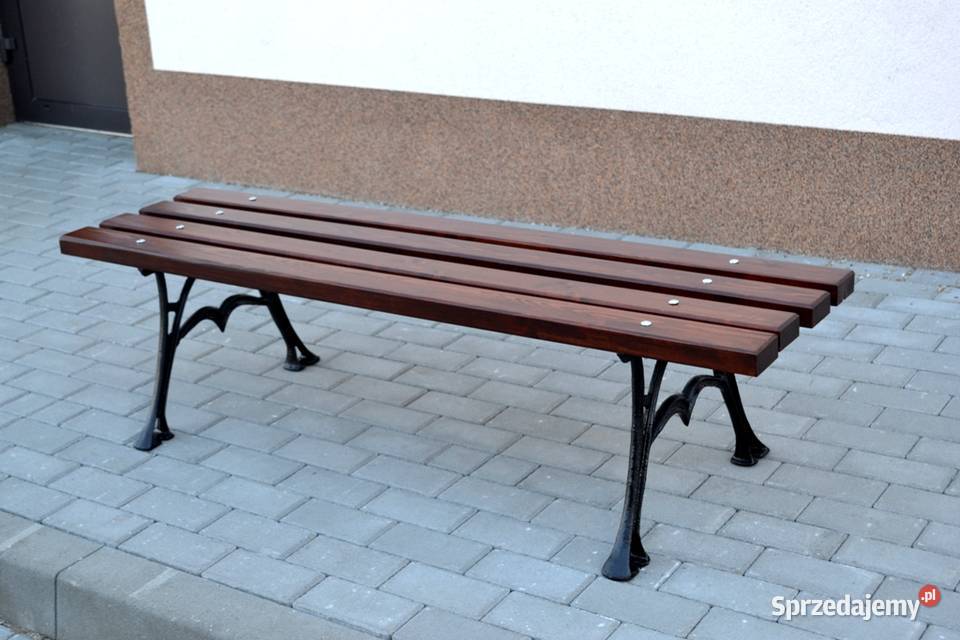 Ławka Parkowa Ogrodowa bez oparcia Miejska Meble ogrodowe łódzkie Sobień