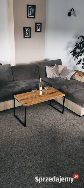 LOFT Stolik kawowy Jesion opalony ogniem