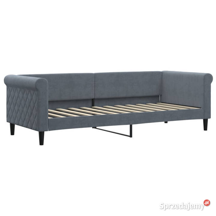 Sofa rozsuwana z szufladami ciemnoszara aksamit mazowieckie Warszawa
