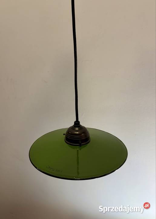 Lampa industrialna metalowa emaliowana wisząca Chudów