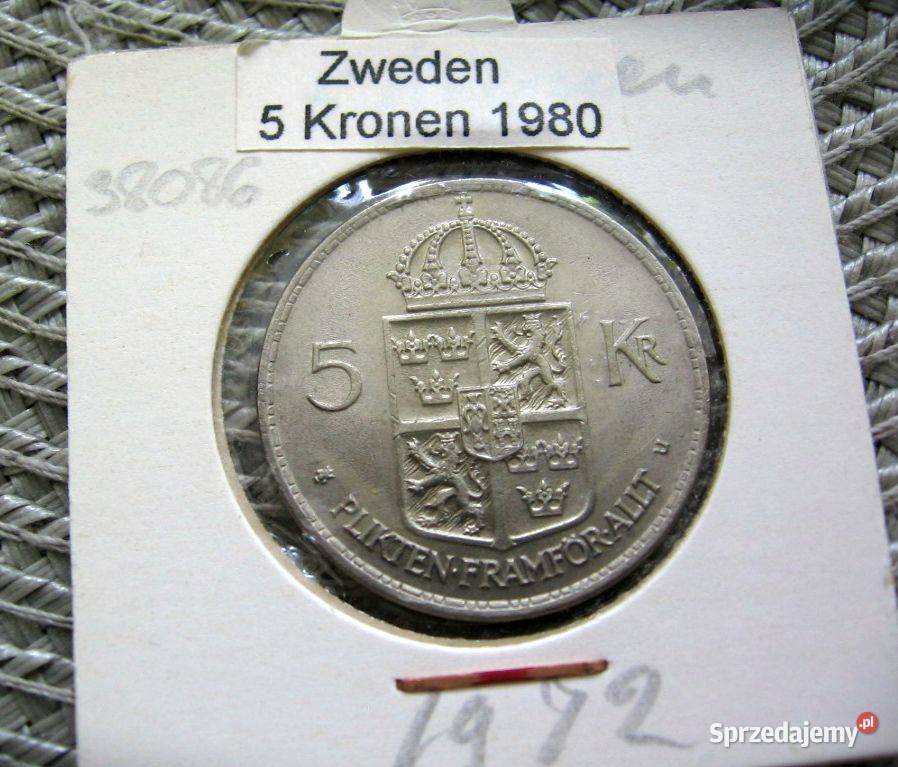Szwecja 5 Koron 1972 Numizmatyka wielkopolskie Kalisz