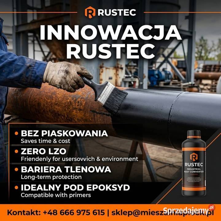 Polimerowy konwerter rdzy RUSTEC 1L Płock