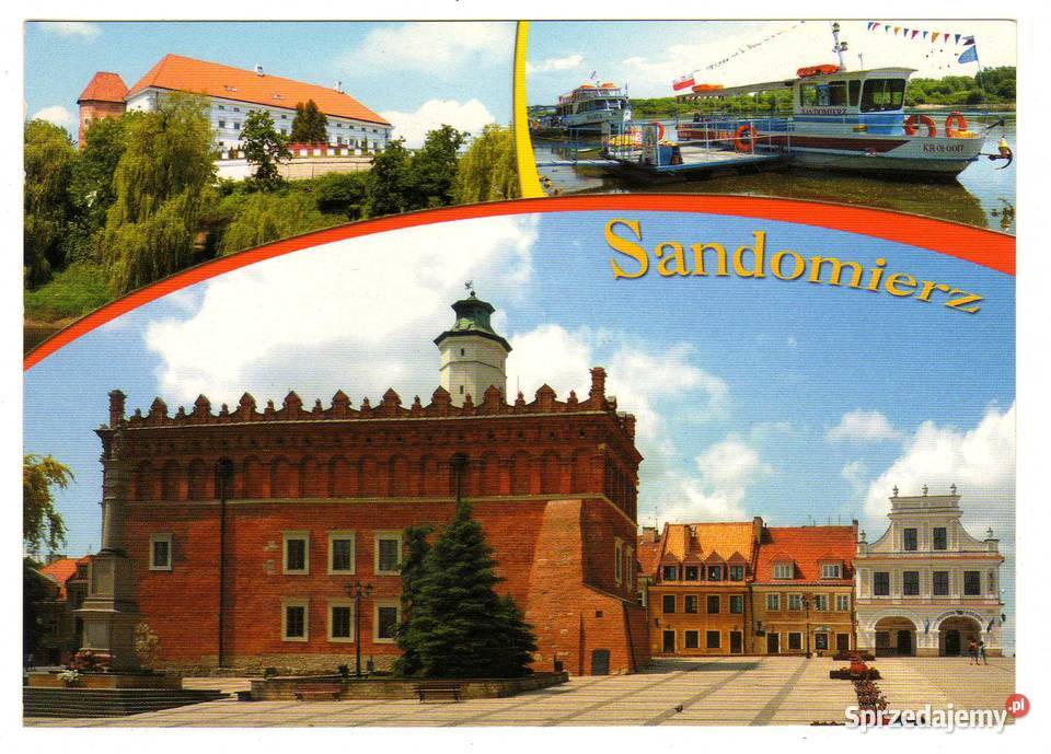 SANDOMIERZ POCZTÓWKA WIELOWIDOKOWA Pocztówki i karty telefoniczne świętokrzyskie Krynki