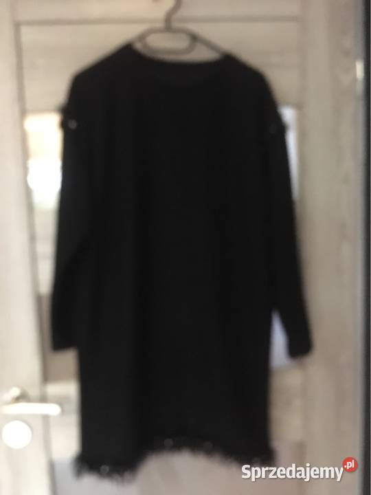 Ciepła dzianinowa sukienka obszyta futerkiem Spódnice i sukienki małopolskie Skawina sprzedam