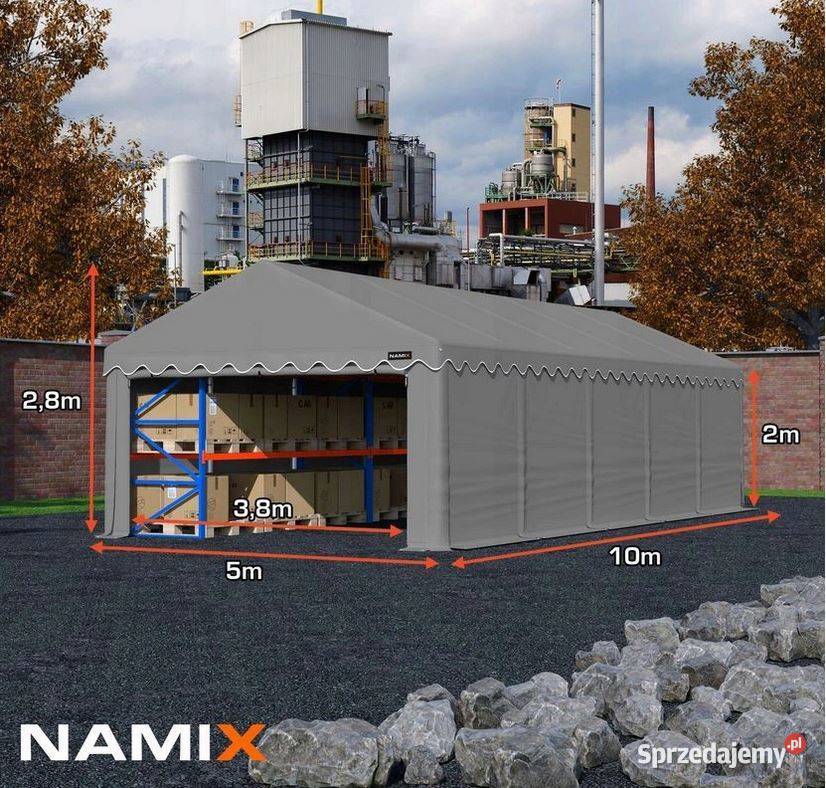 Namiot BASIC 5x10 magazynowy handlowy garaż PE Jabłonna