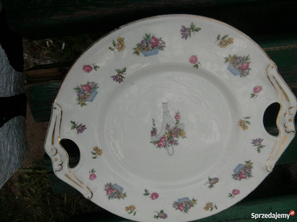 Nie prl patera talerz porcelana Francja kwiaty Łódź