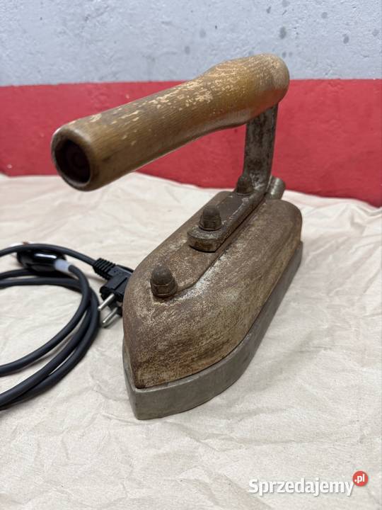 Stare zabytkowe żelazko łódzkie Gidle