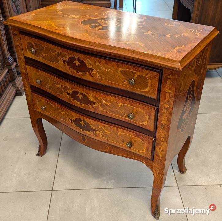 Komoda ludwikowska intarsje Włochysklep Dąbrowa Dąbrowa Górnicza