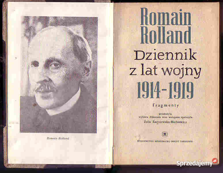 4060 DZIENNIK Z LAT WOJNY 1914 1919 ROMAIN ROLLA
