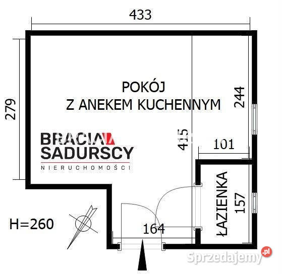 Mieszkanie Kraków Mogilska 166m2 1 pokój Sprzedaż