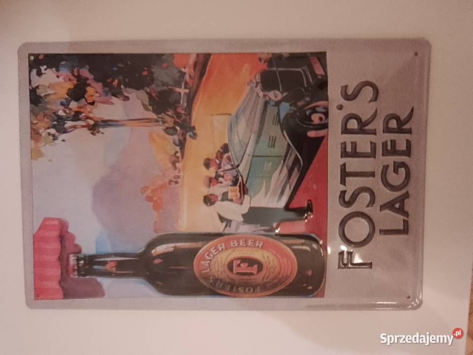 Reklama blaszana piwo wypukła