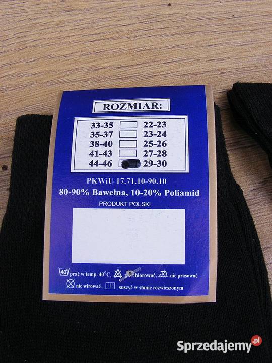 Skarpetki męskie 44 czarne 5 par Warszawa