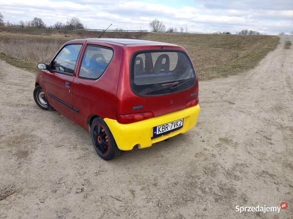 Fiat seicento sporting bordowy