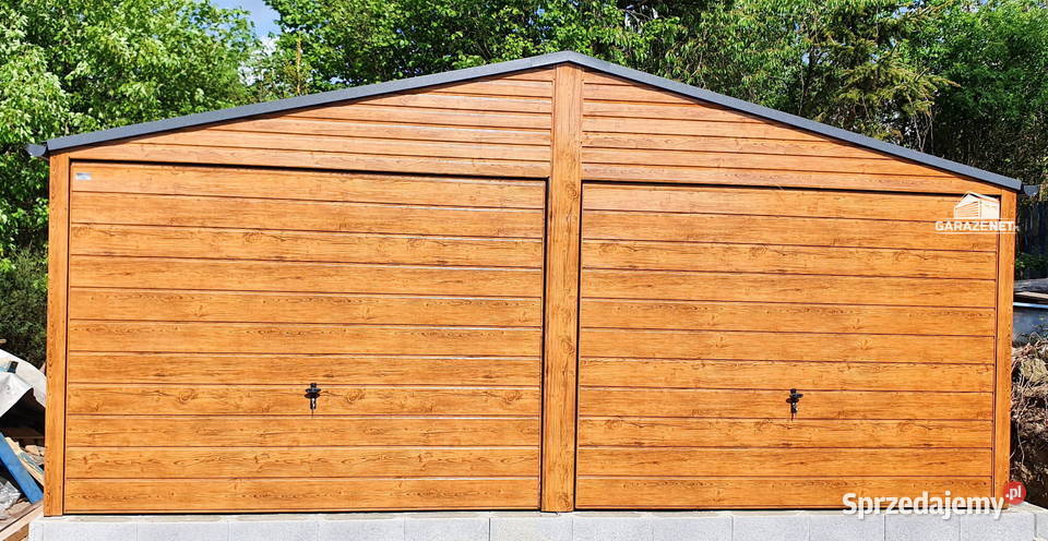 GARAŻ BLASZANY 6m x 7m DWUSPAD 2x BRAMA OKNO blacha Ostrowiec Świętokrzyski