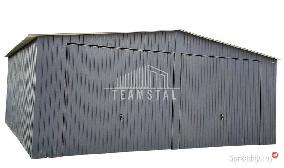 GARAŻ BLASZANY 7m x 7m pion dwuspad 2x Brama Siedlce