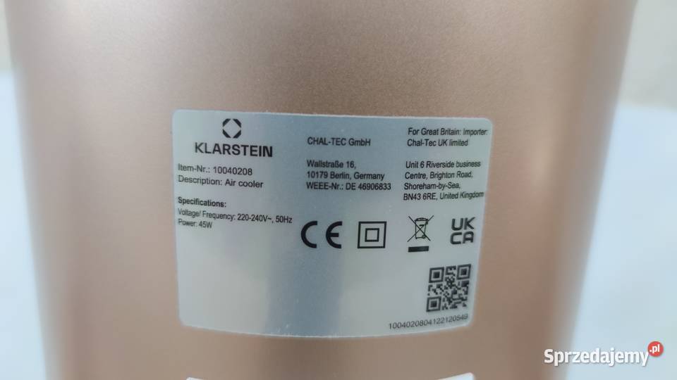 Klimator Klarstein Skyscraper Ice Smart Jadowniki sprzedam