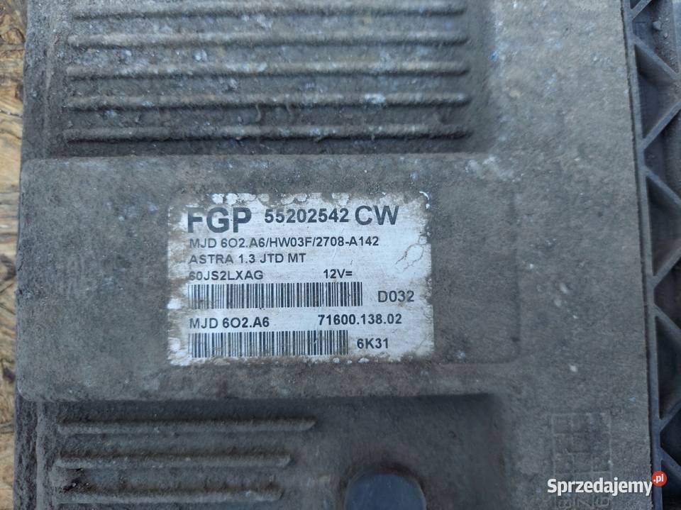 STEROWNIK SILNIKA OPEL ASTRA H 13 JTD 55202542 śląskie Gliwice