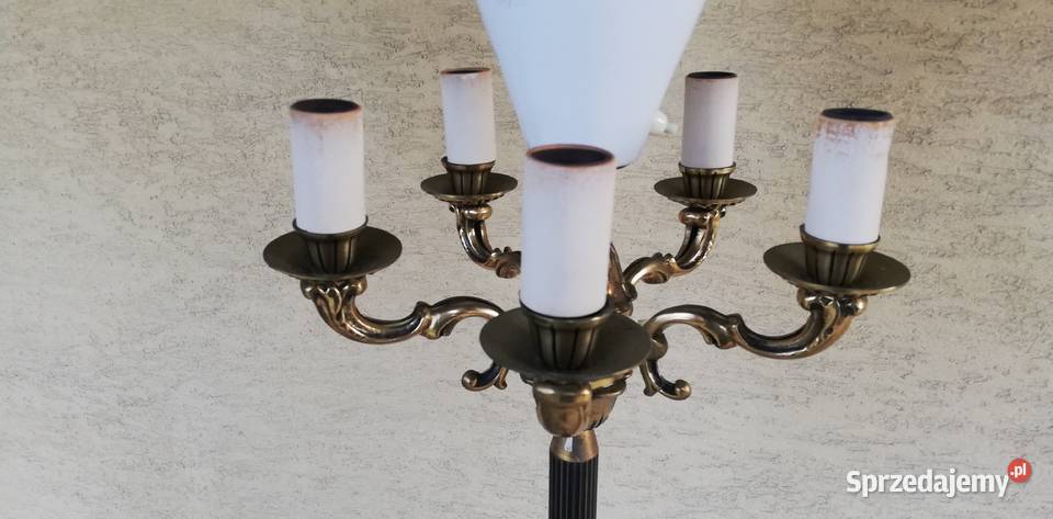 Lampa stylowa mosiężna stojąca podłogowa lampka mazowieckie Garwolin