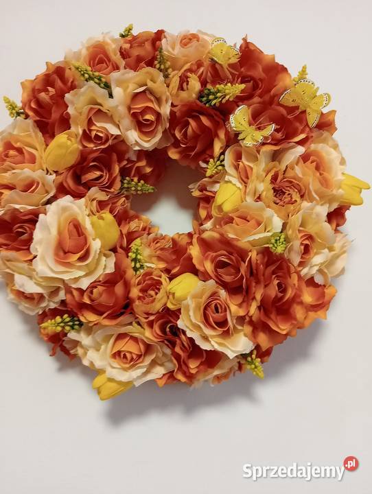 Wianek na drzwiwianek z kwiatówsztuczne kwiaty Radom