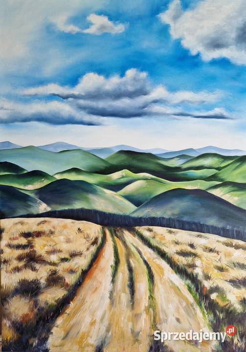 Bieszczady 100x70 olej na płótnie Nowy Sącz