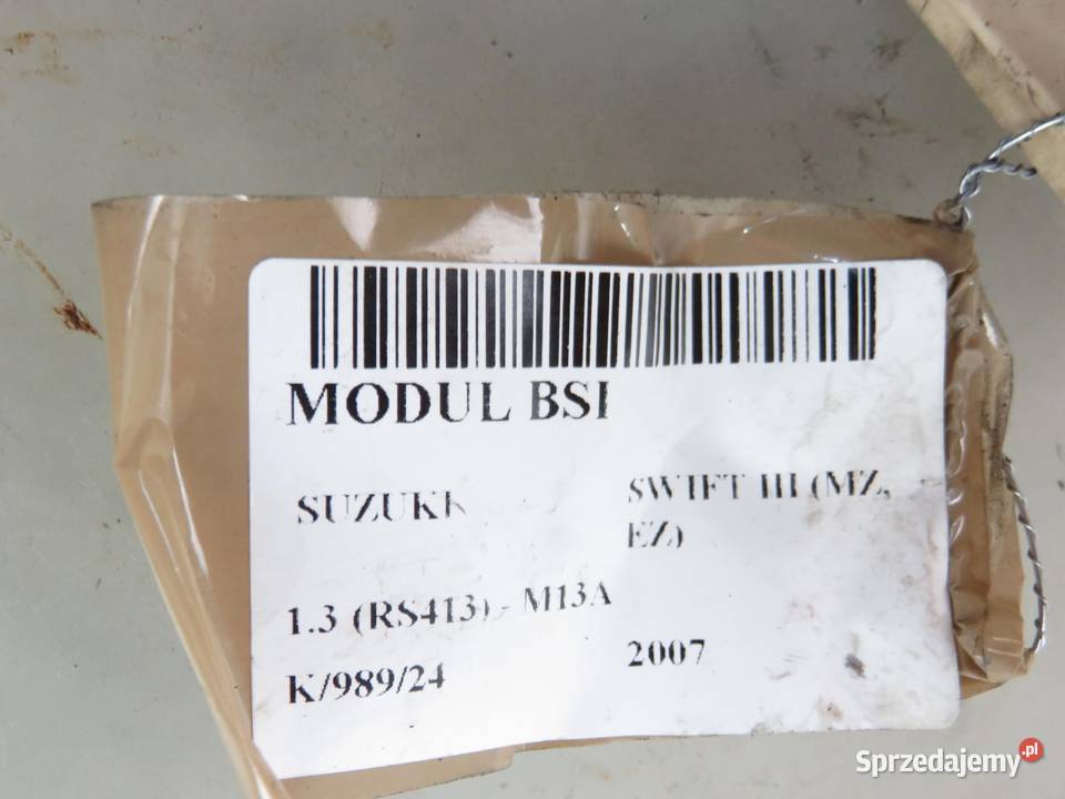 BSI SUZUKI SWIFT MK6 13 3677062JB0 Skrzynki bezpieczników