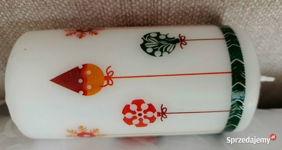 Świeczka bryłowa zdobiona Boże Narodzenie Łódź