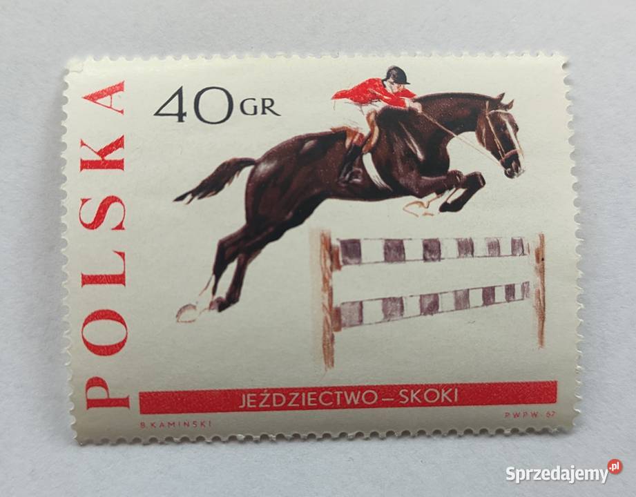 Znaczki pocztowe Polska 1967 JEŹDZIECTWO fi Pruszków sprzedam