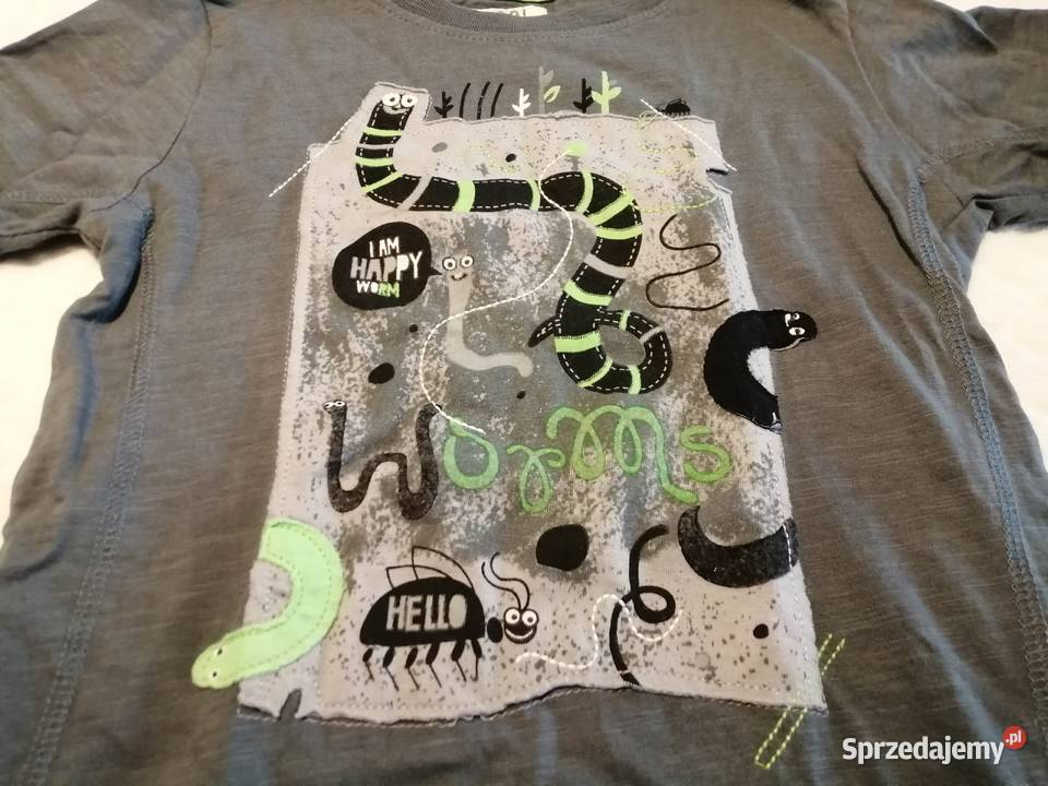 Koszulka krótki rękaw Tshirt robaczki 110 Smyk Bluzki, koszulki i kaftaniki Czeladź