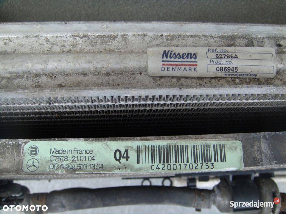 CHŁODNICA WODY KLIMATYZACJI MERCEDES W209 27 CDI Włoszczowa