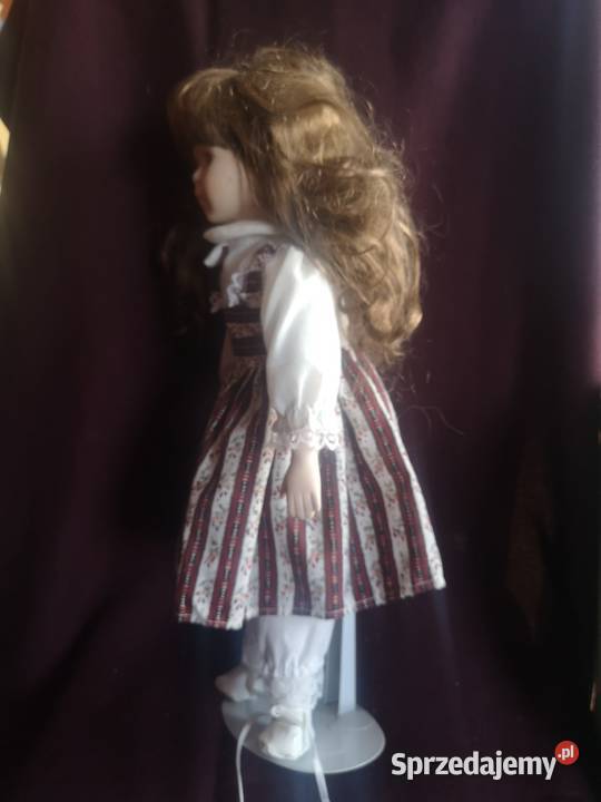 Lalka kolekcjonerska w sukience w paski Gdańsk