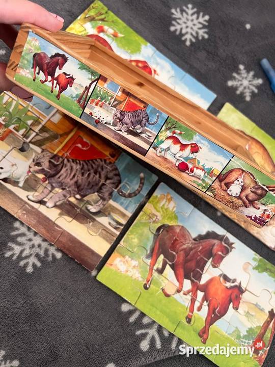 Drewniane puzzle edukacyjne zwięrzęta Dla Dziecka Lublin