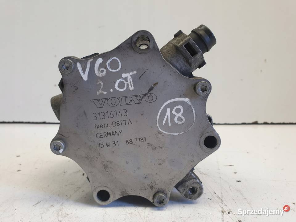 POMPA VACUM Volvo V60 S60 20 T WACUM 31316143 lubelskie