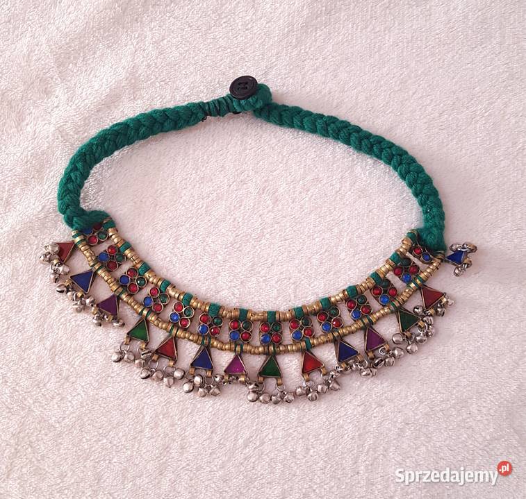 Orientalny naszyjnik afgański boho etno bohemian Zegarki i Biżuteria zachodniopomorskie