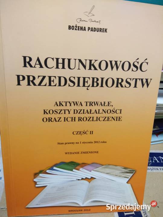 Rachunkowość Przedsiębiorstw 2 Aktywa Padurek Warszawa - Sprzedajemy.pl