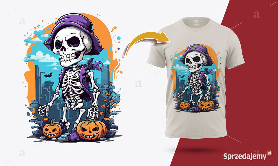 Grafiki Wektorowe Halloween do Nadruków na Kraków sprzedam