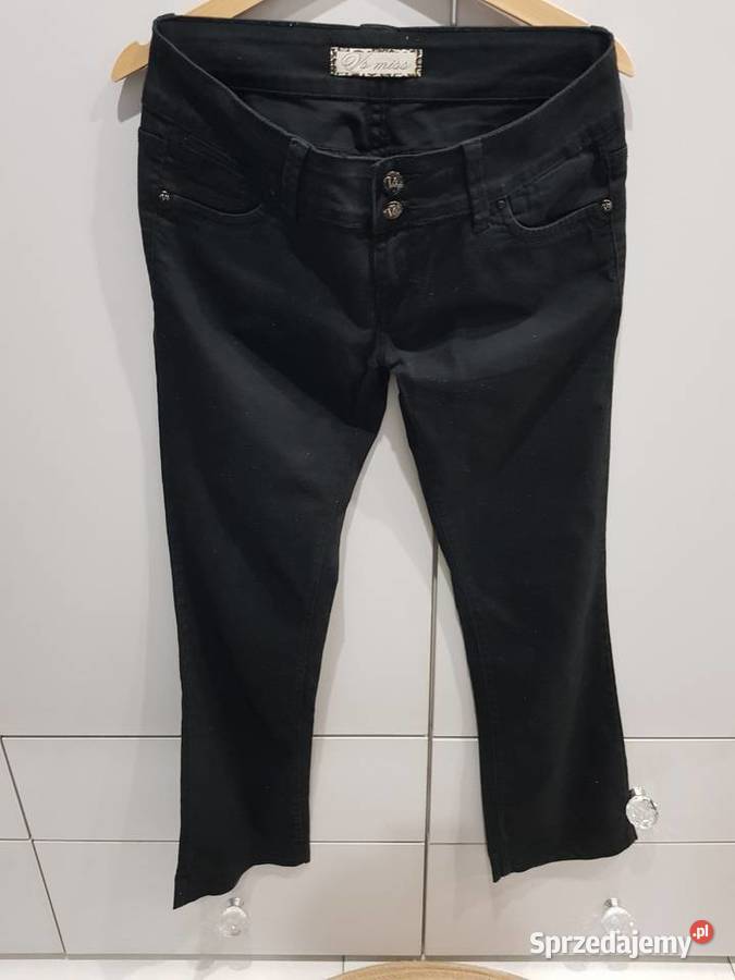 Damskie spodnie z czarnego jeansu Dąbrowa Górnicza sprzedam