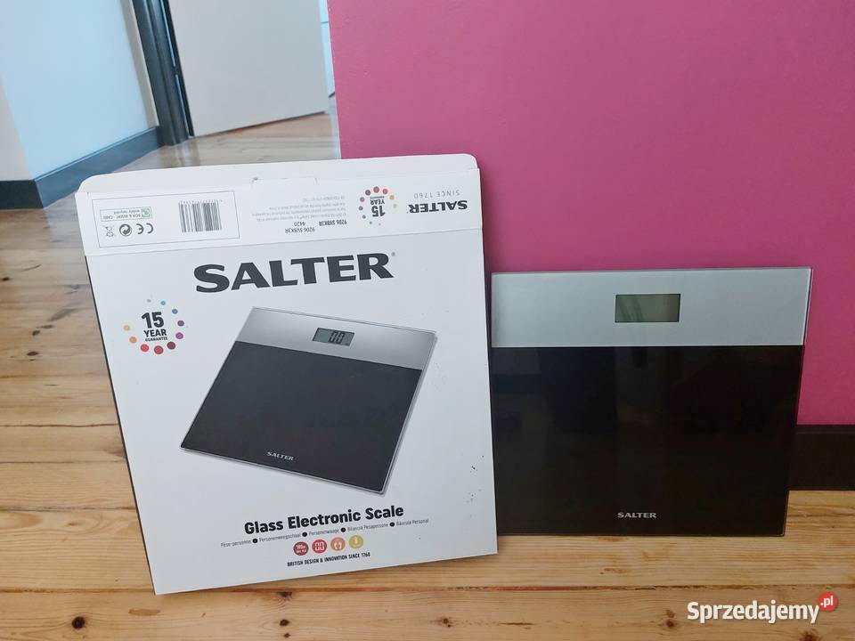 czarna waga łazienkowa SALTER 9206 szkło Poznań sprzedam