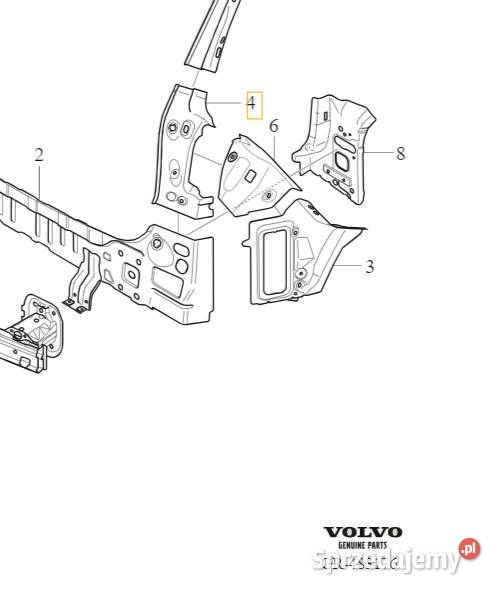 VOLVO XC60 II wzmocnienie karoserii tyl rynienka Gadgety motoryzacyjne Bielany Wrocławskie