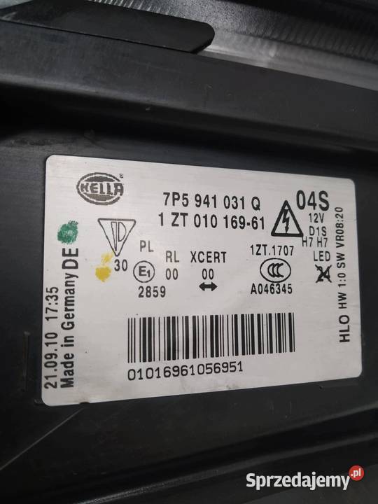 LAMPA PRZÓD LEWA XENON LED EUROPA 7P5941031Q