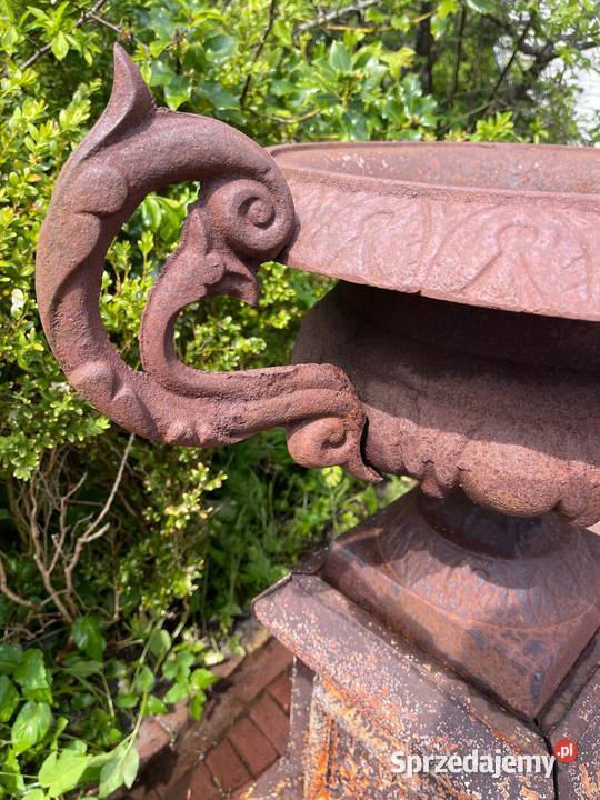 Ogromna 1 metr pałacowa donica żeliwna 60 Bystrzyca Kłodzka sprzedam