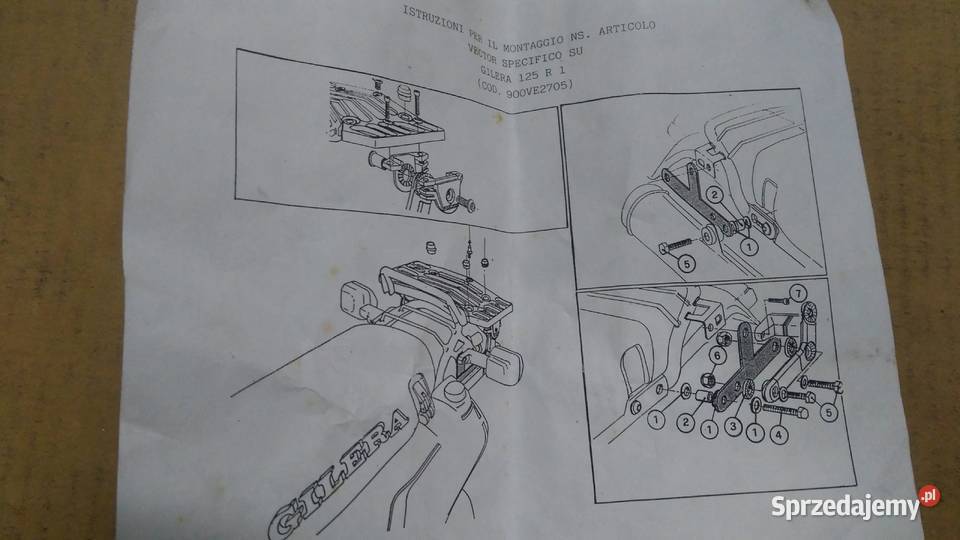 NOWY STELAŻ Bagażnik pod kufer GILERA 125 R1 Elementy nadwozia Bielsk Podlaski