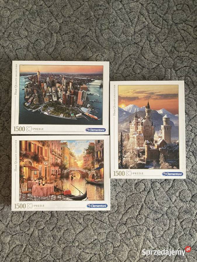 Zestaw 3 puzzle 1500sztuk clementoni Zabrze sprzedam